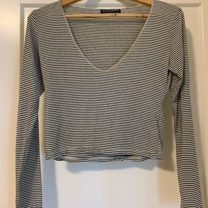 Neutral Long Sleeve Crop Top